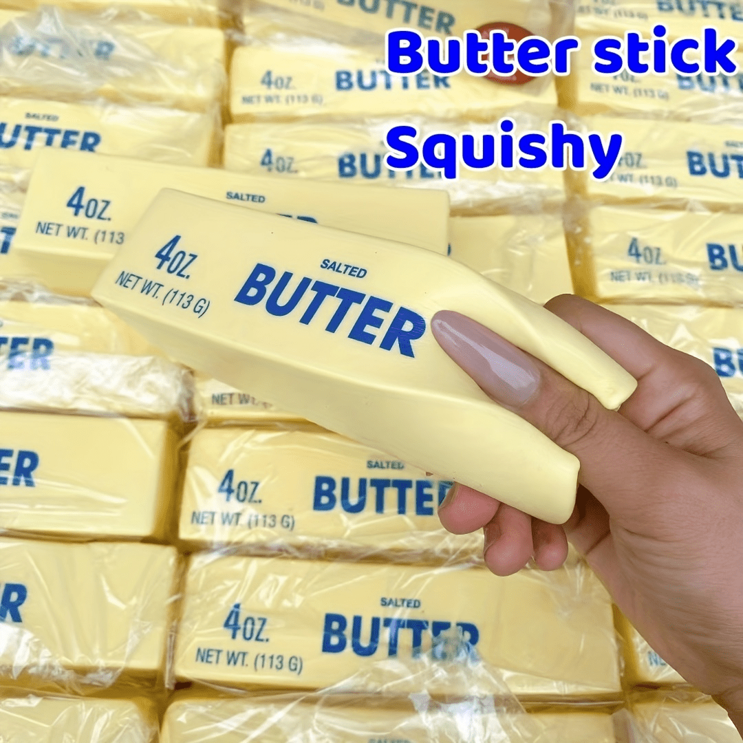 7pcs Squeeze Stick Sensory Stress Toys Set, Slow Rise Squishy Butter Sticks for Kids Adults Anxiety Fidget Sensory Play Gift