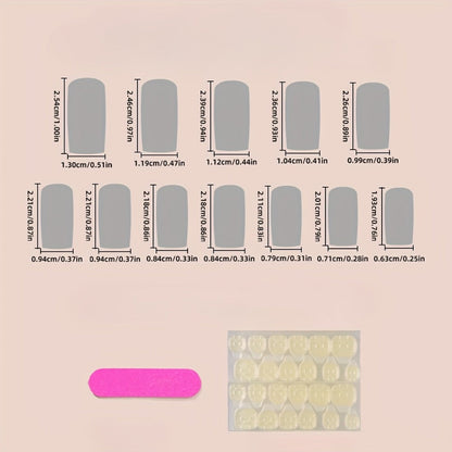 Press On Nails 576-Piece Full-Cover Assorted Glossy Variety Set with Styles for Parties and Daily Wear