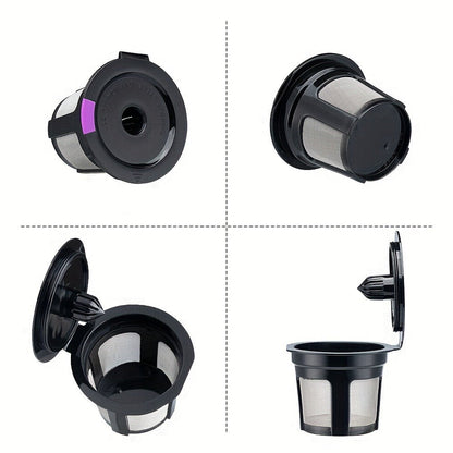 Reusable K-Cup Coffee Pods for Keurig 1.0 & 2.0, Refillable K-Cup Filters Universal Fit, Eco-Friendly Reusable Coffee Pod Filters