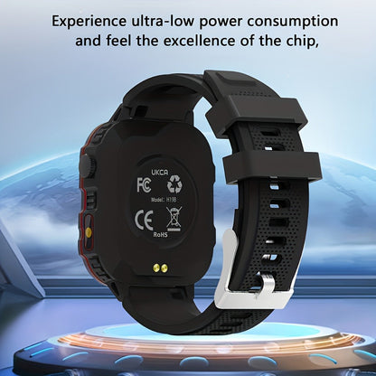 Smartwatch Brown Black Large Screen – Wireless Calling & SMS, Fitness Tracker, Remote Camera Control, USB Rechargeable – Unisex