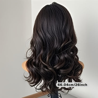 Synthetic Wig 26-Inch Men's Loose Curls with Middle Part in Seven Colors and Cap with Item-Specific Color, Length, Texture and Cap Choices