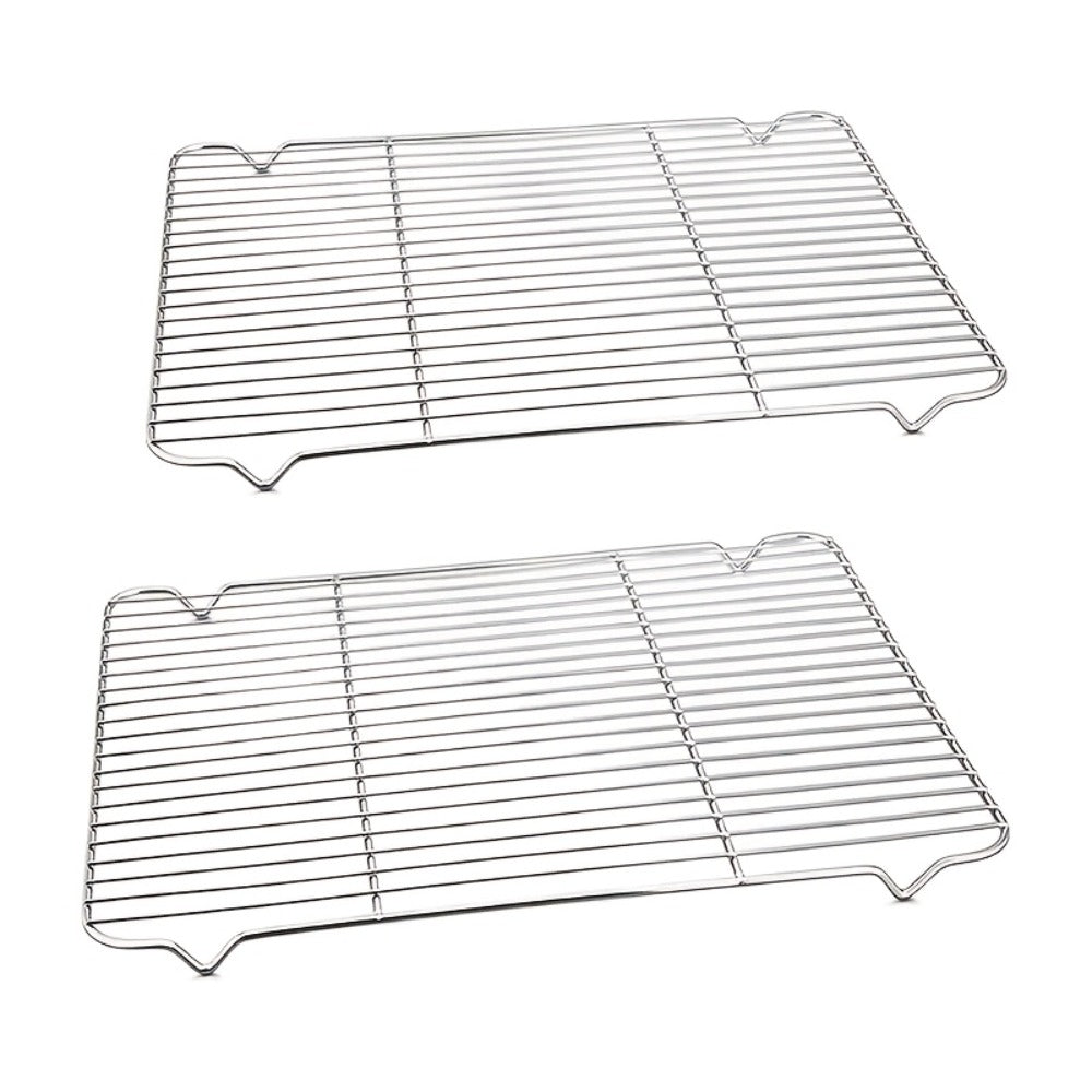Cooling Rack 2pcs, Heavy Duty Carbon Steel Baking Rack for Cookies, Cakes and Roasting, Oven Safe Wire Rack for Grilling Turkey