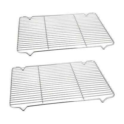 Cooling Rack 2pcs, Heavy Duty Carbon Steel Baking Rack for Cookies, Cakes and Roasting, Oven Safe Wire Rack for Grilling Turkey