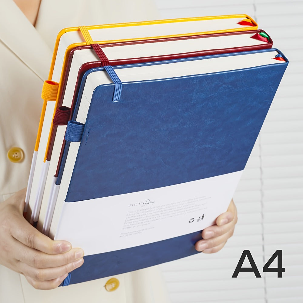 A4 Hardcover Lined Journal Notebook 320 Pages, Faux Leather College Ruled Notebook with 100GSM Thick Pages