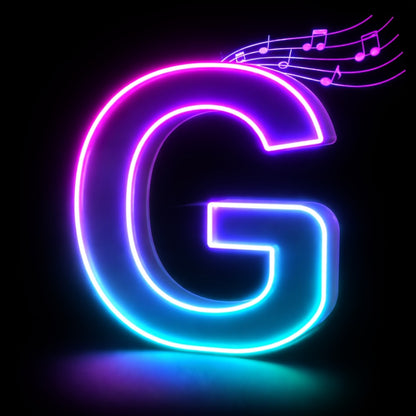 LED Letter Lights Music Sync – Colorful Flashing Marquee Alphabet Lights for Room Decor, Party, Bedroom, Festival & Camping