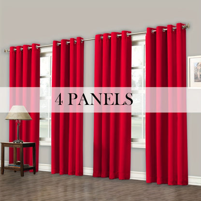 Grommet-Top Blackout Curtain Options in Nine Colors with Seven Width, Length or Panel-Count Labels