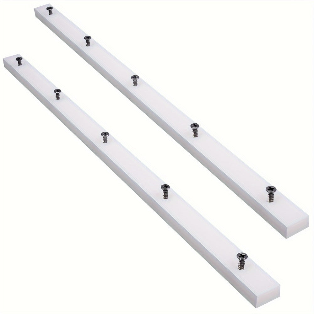 UHMW Miter Bar for Table Saw Crosscut Sled – 3/4" x 3/8" x 17" Predrilled T-Slot Track with 10 Screws for Jigs Fixtures & Miter Slots