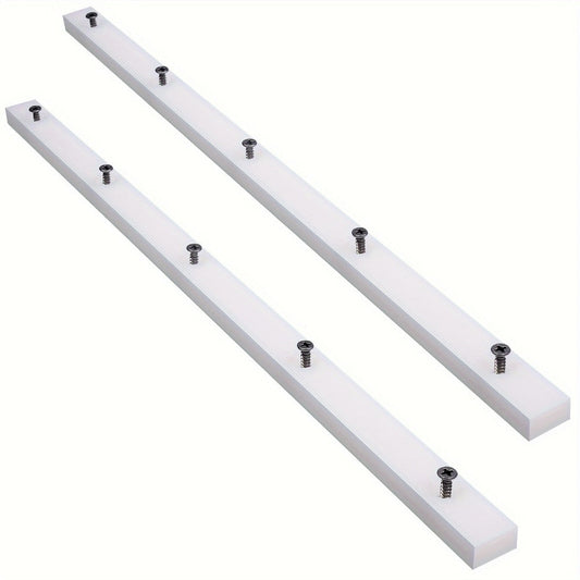 UHMW Miter Bar for Table Saw Crosscut Sled – 3/4" x 3/8" x 17" Predrilled T-Slot Track with 10 Screws for Jigs Fixtures & Miter Slots