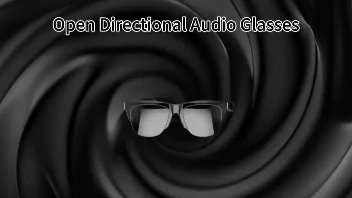 Smart Glasses Open-Ear Bluetooth Audio Eyewear with Built-In Speaker, Microphone and Black or White Frames