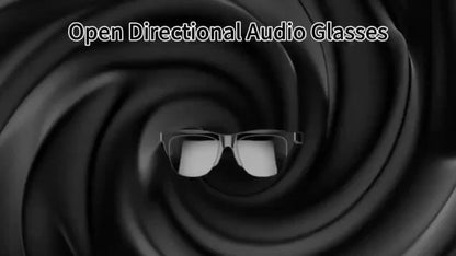 Smart Glasses Open-Ear Bluetooth Audio Eyewear with Built-In Speaker, Microphone and Black or White Frames