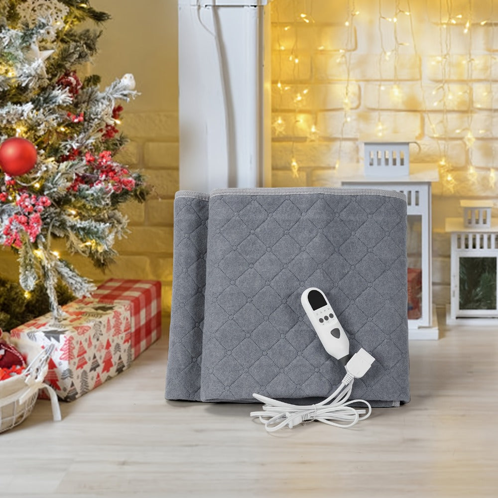 Extra Large Electric Heating Pad 63"x31.5" with Remote Control - 9 Adjustable Heat Levels, 4 Timer Settings