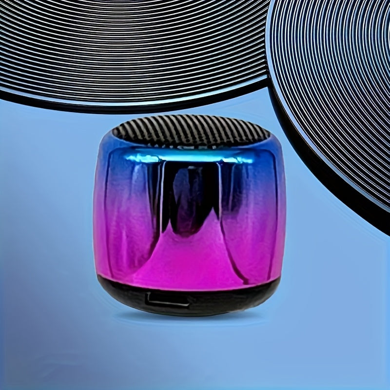 Thumb-Sized Mini Wireless Bluetooth Speaker with Built-In Mic, TWS Pairing, 360° Stereo Surround Sound