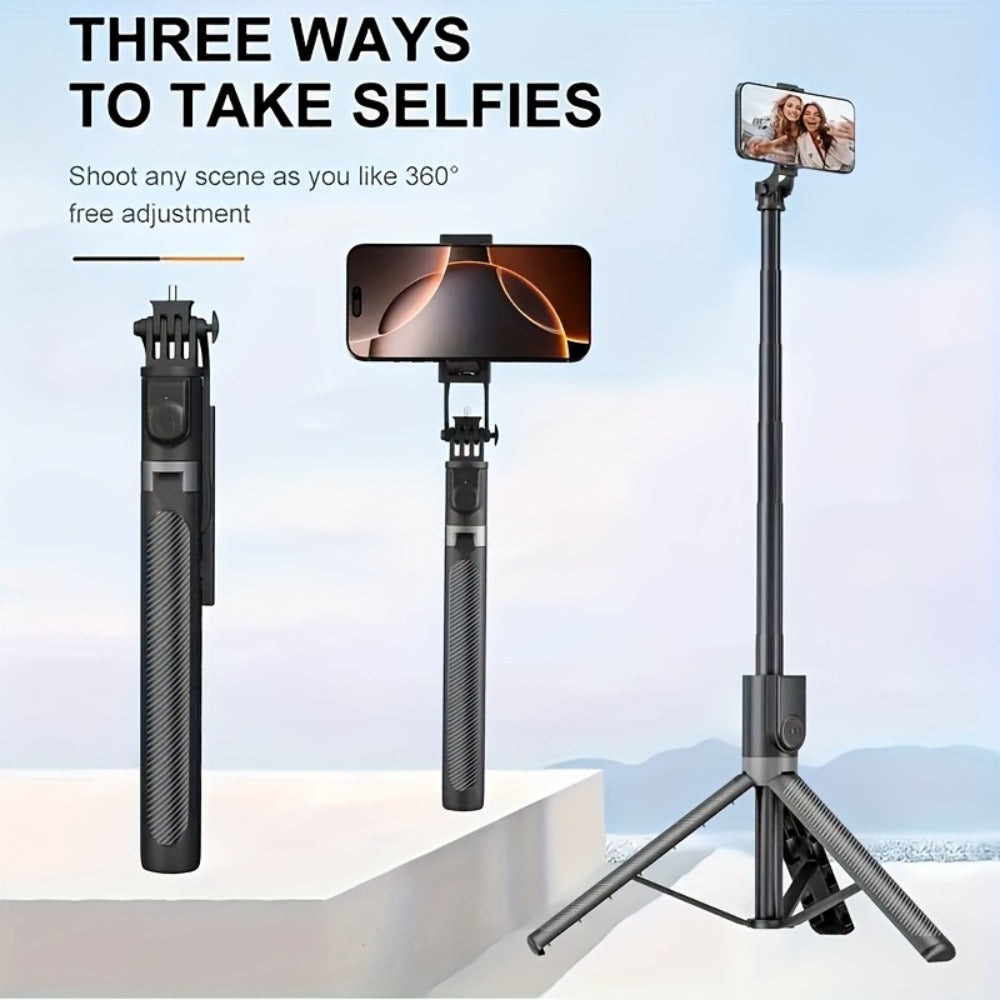 67 Inch Selfie Stick Tripod Retractable Floor Stand with Wireless Remote & 360° Rotation for an Everyday Personal Care Routine