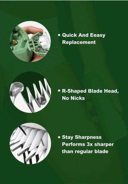 Electric Body Hair Trimmer for Women and Men with Replaceable Ceramic Blades – USB Rechargeable IPX5 Waterproof Pubic Groin Bikini Trimmer