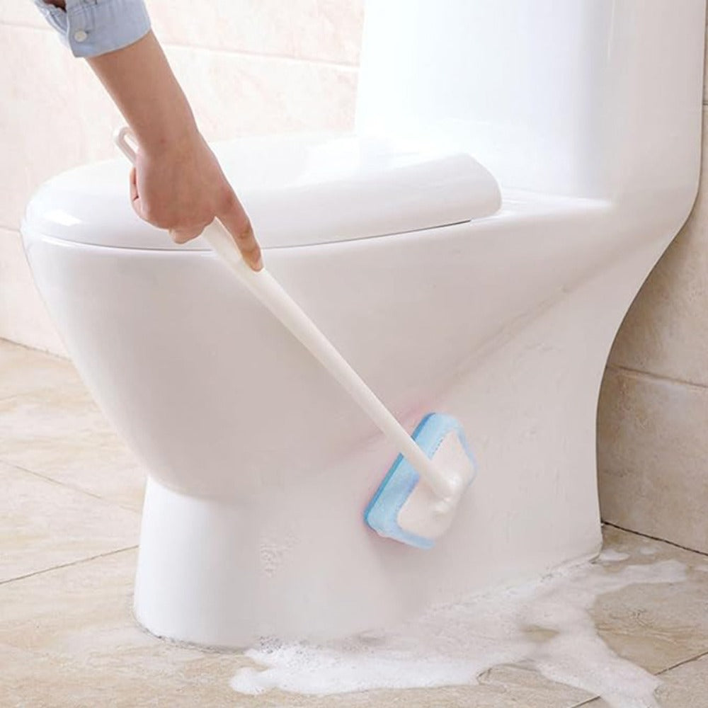 Shower Cleaning Brush Set Replaceable Heads – Bathtub Scrubber, Wall Tile Brush, Window Glass Cleaner & Floor Brush