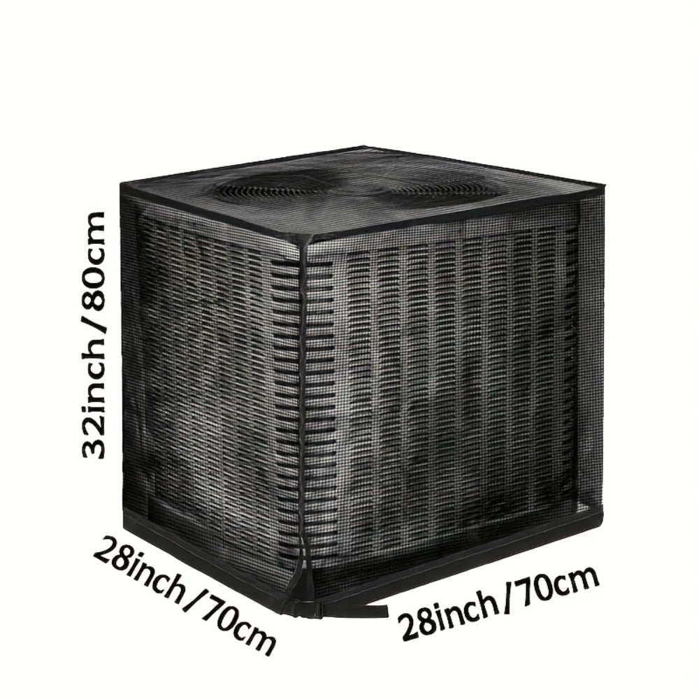 Outdoor AC Unit Cover Heavy Duty Waterproof Central Air Conditioner Cover with Mesh Vent Adjustable Straps UV Rain Snow Debris Bug Leaf
