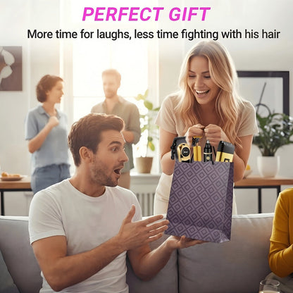 3-in-1 Grooming Kit for Men – Electric Hair Clipper, Nose Hair Trimmer & Shaver Set, USB Rechargeable Lithium Battery Cordless