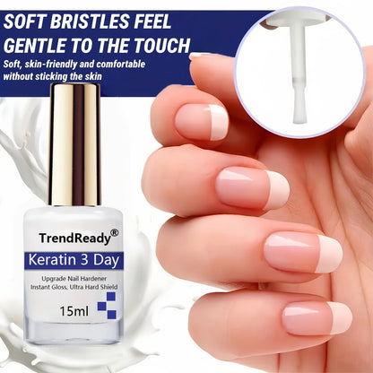 Vitamin E Nail Strengthener Oil, Two 15ml Bottles with Keratin Protein for Daily Manicure Care