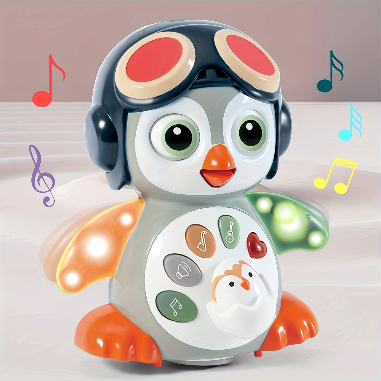 Interactive Dancing Penguin Baby Toy with Music, Lights & Crawling Motion – Infant Tummy Time Learning Toy