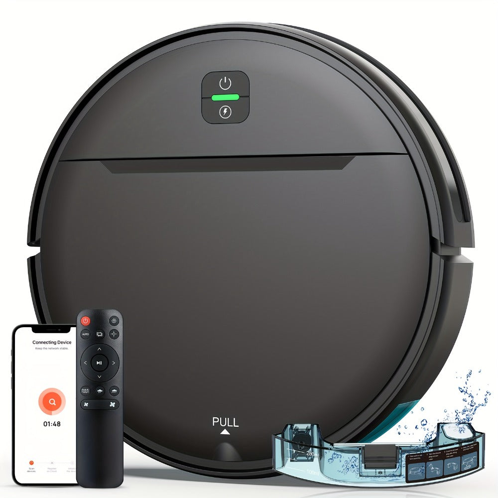 Robot Vacuum Cleaner 5000Pa 3-in-1 Sweep Vacuum Mop with Auto Charging App Voice Control for Entryways, Bedrooms and Living Spaces