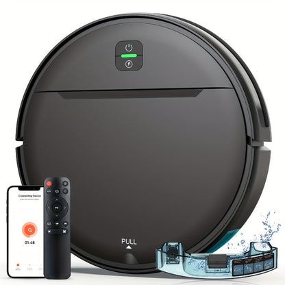 Robot Vacuum Cleaner 5000Pa 3-in-1 Sweep Vacuum Mop with Auto Charging App Voice Control for Entryways, Bedrooms and Living Spaces