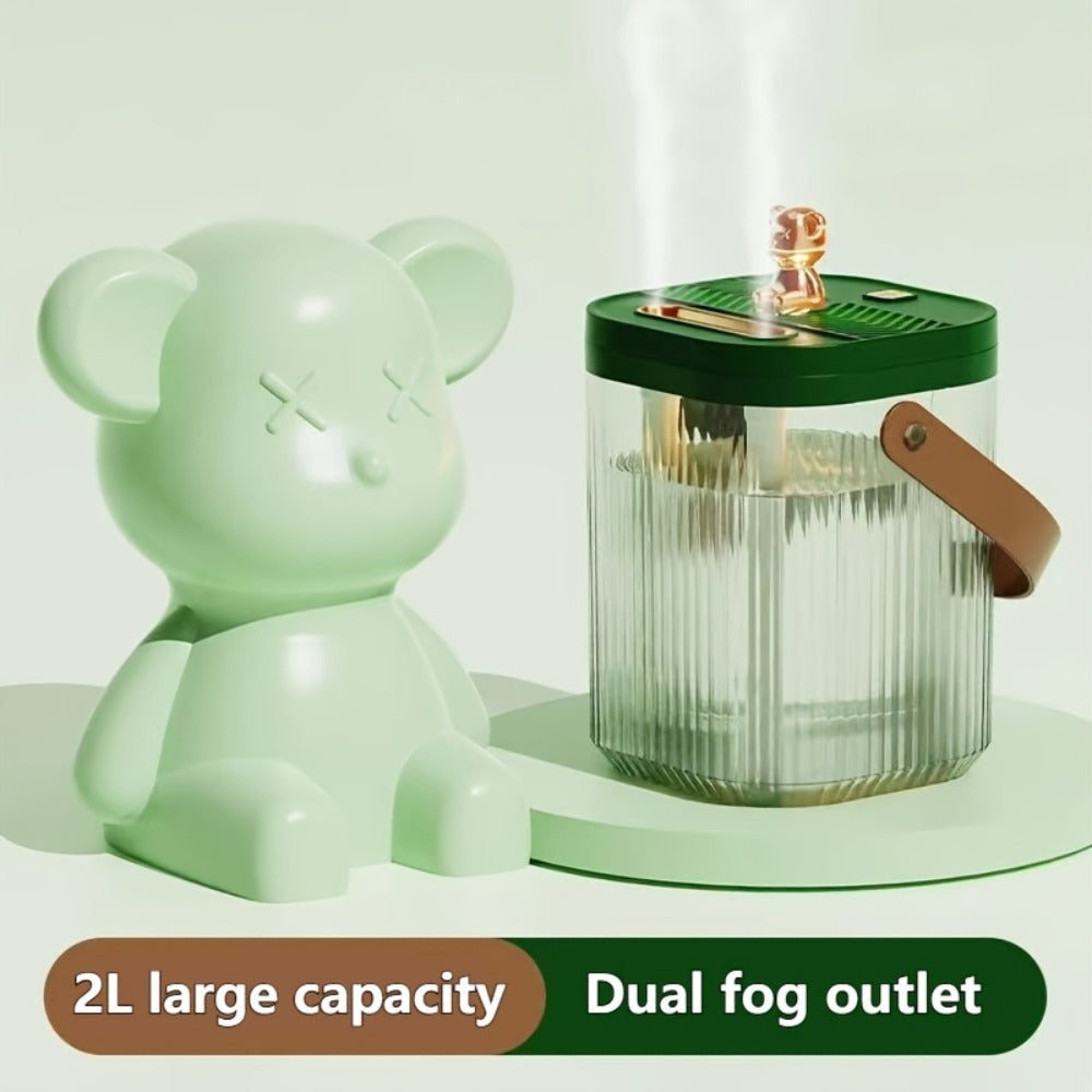 Humidifier 2L Top-Fill Dual-Mist Model with 1/2/4/8-Hour Timer, 26dB Listing and 40-Hour Runtime