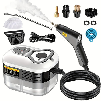 Portable Steam Cleaner High Pressure High Temperature with 3 Brush Heads Handheld Steam Cleaner for Bathroom Kitchen Furniture Car Home