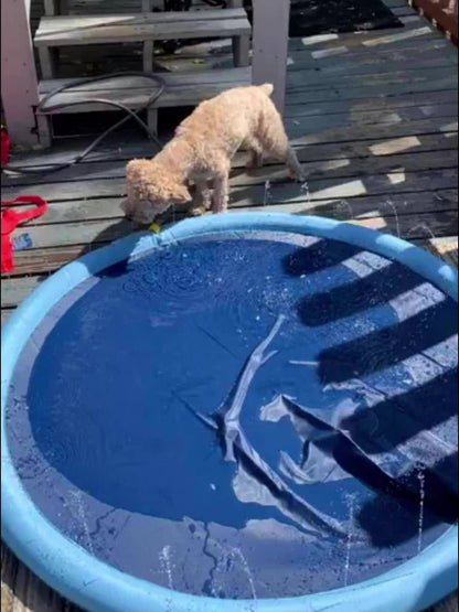 Dog Splash Pad for Large Dogs Extra Thick 0.6mm, Sprinkler Pool & Cooling Mat for Jumbo & Big Breeds