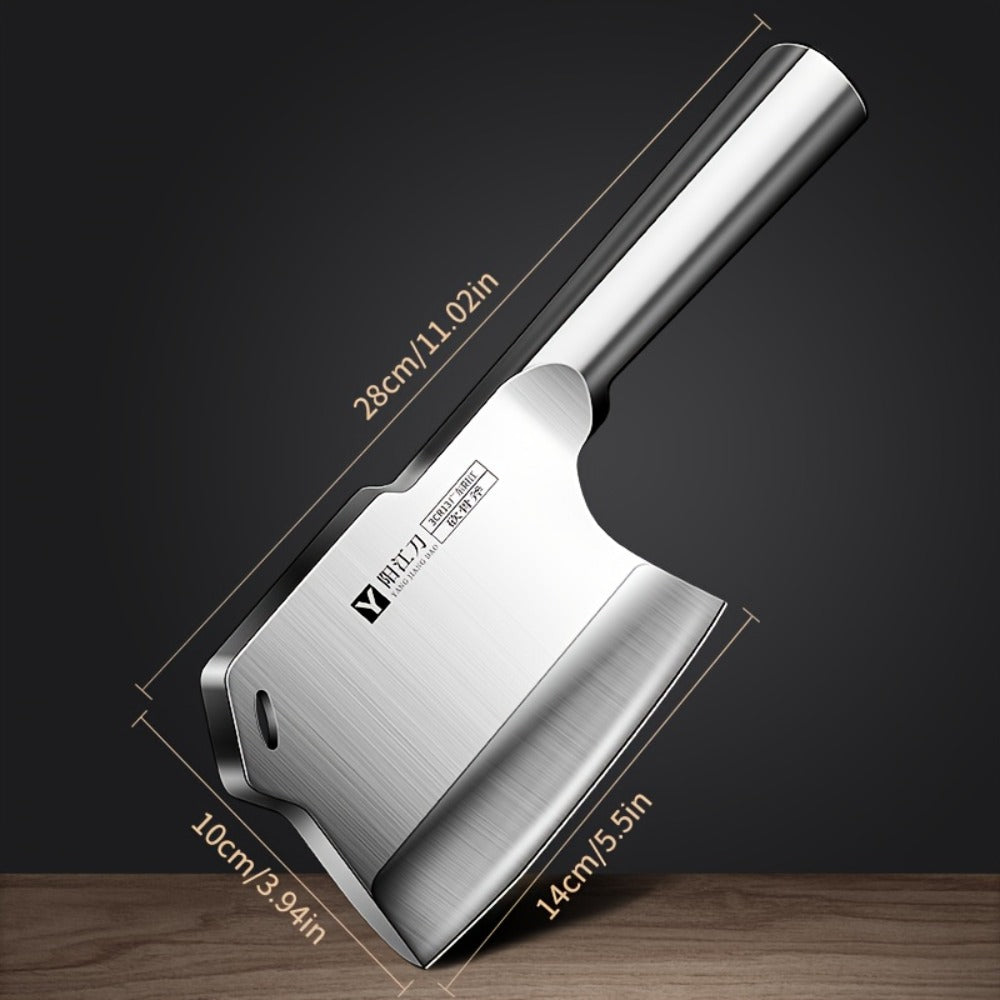 Bone Cutting Cleaver Knife Stainless Steel Butcher Meat Cleaver Thickened Blade for Kitchen for Home Cooking, Dining and Outdoor Meals