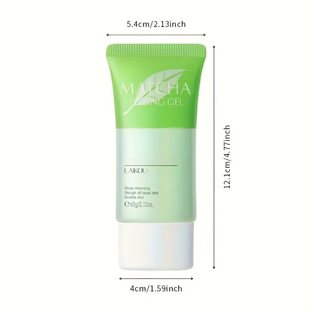 Matcha Peeling Gel Face Scrub with Tea Tree Salicylic Acid Exfoliating Alcohol Free Facial for Bath Time, Home Spa and Personal Care