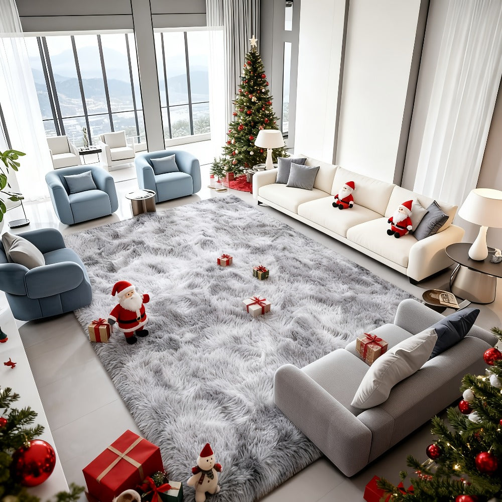 Shag Rug Fluffy Thick Area Rug - Fuzzy Tufted Plush Carpet for Bedroom & Living Room, Floor Mat in Multiple Colors & Sizes