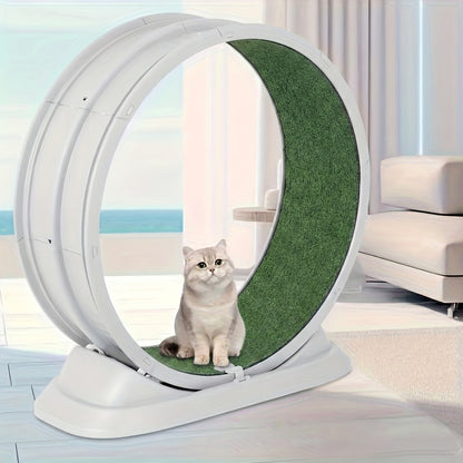 Cat Treadmill Indoor Exercise Wheel Durable Plastic Running Wheel for Indoor Cats All Breeds No Battery Needed Silent Spinner Cat Fitness