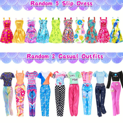 Fashion Doll Wardrobe Set 140pcs for 11.5 Inch Dolls, Deluxe Closet with Wedding Dress, Evening Gowns