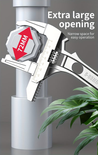Bathroom Wrench Tool Multifunctional, Adjustable Double-Ended Open-End Wrench for Sink, Faucet, Water Pipe & Heating Repair
