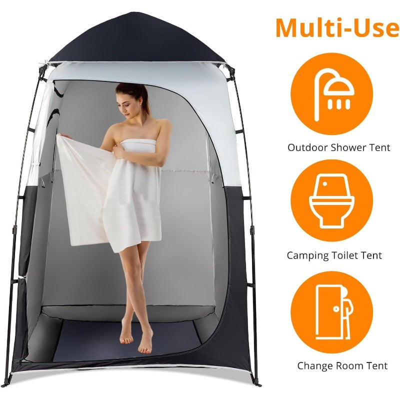 Pop Up Tent Outdoor Shower Camping Changing Room Mesh Floor for Garden, Patio and Yard Use