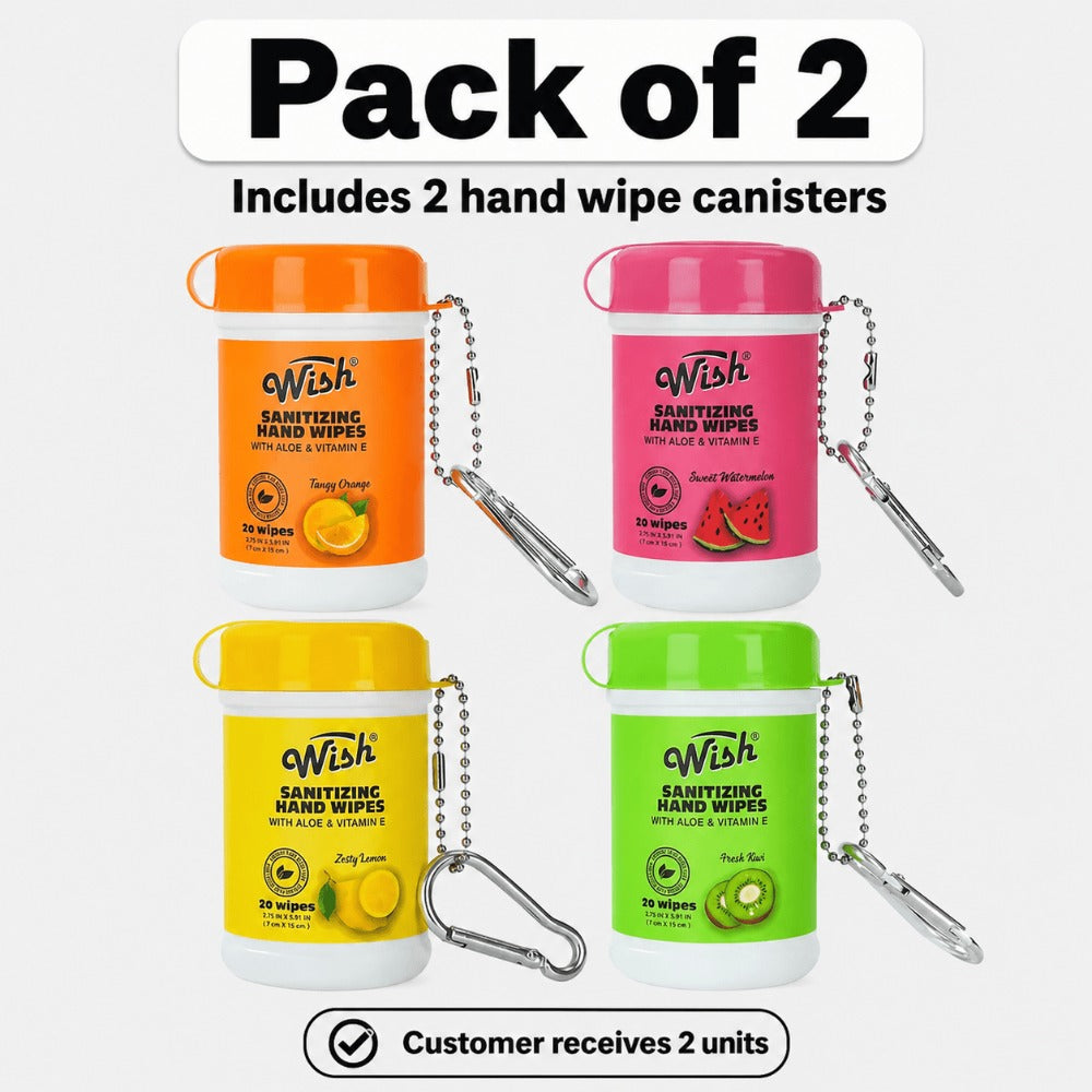 Disposable Hand Wipes Assorted Packs – Portable Travel Size Hand Cleaning Wipes for Everyday Use