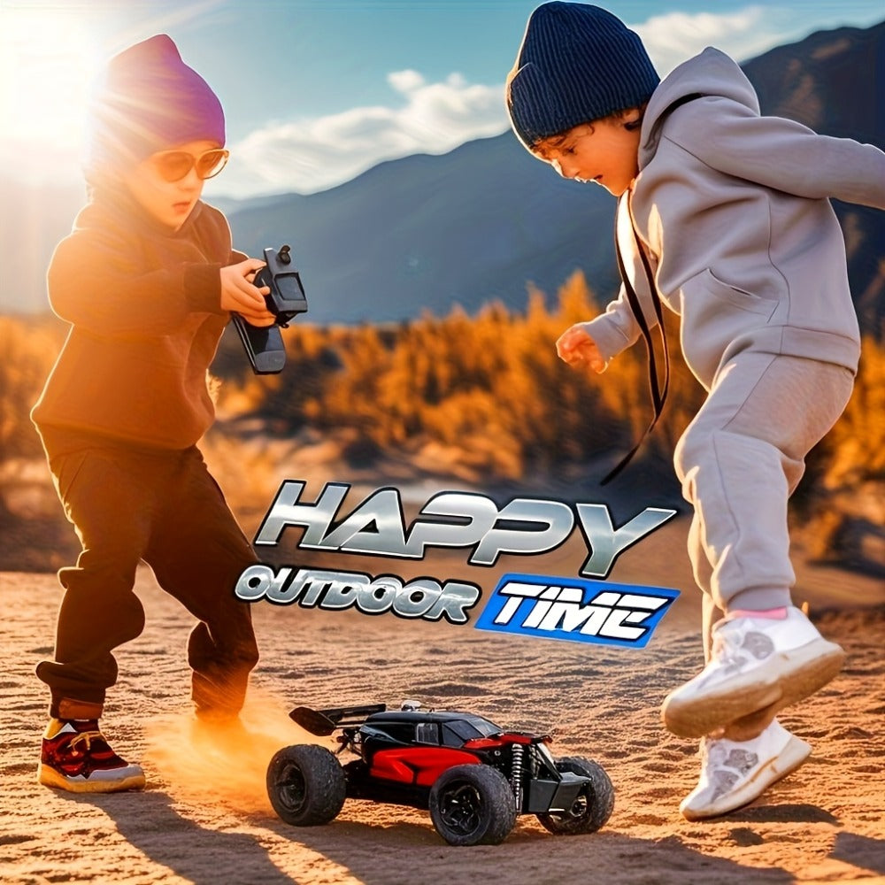 RC Off-Road Car with LED Lights for Kids Ages 6+, High Speed Remote Control Buggy Light-Up RC Truck for Boys & Girls