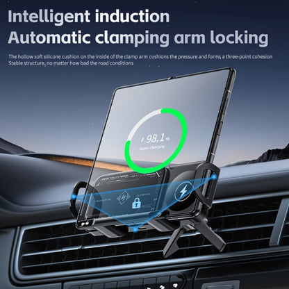 Folding Wireless Car Charger Mount with Air-Vent Base or Two-in-One Stand Checkout Options