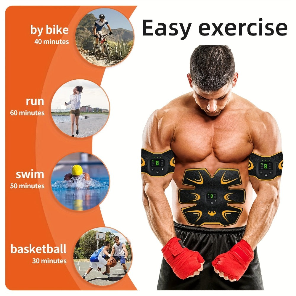 EMS Stimulator Trainer Patches, 8 Modes 19 Intensities Fitness Exerciser for Arms, Legs & Body Toning