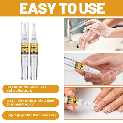 Toenail Pen with Bee Venom, Extra Strength Nail Hardener & Brightener, Nourishing Formula, Treatment
