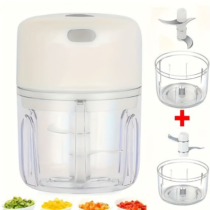 Mini Electric Garlic Chopper USB Rechargeable - Electric Food Chopper & Masher, Portable Garlic Crusher for Meat