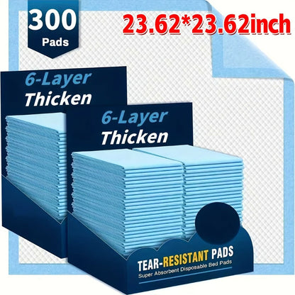 Disposable Incontinence Bed Pads for Adults and Elderly Thickened Highly Leak-Proof Underpads for Entryways, Bedrooms and Living Spaces