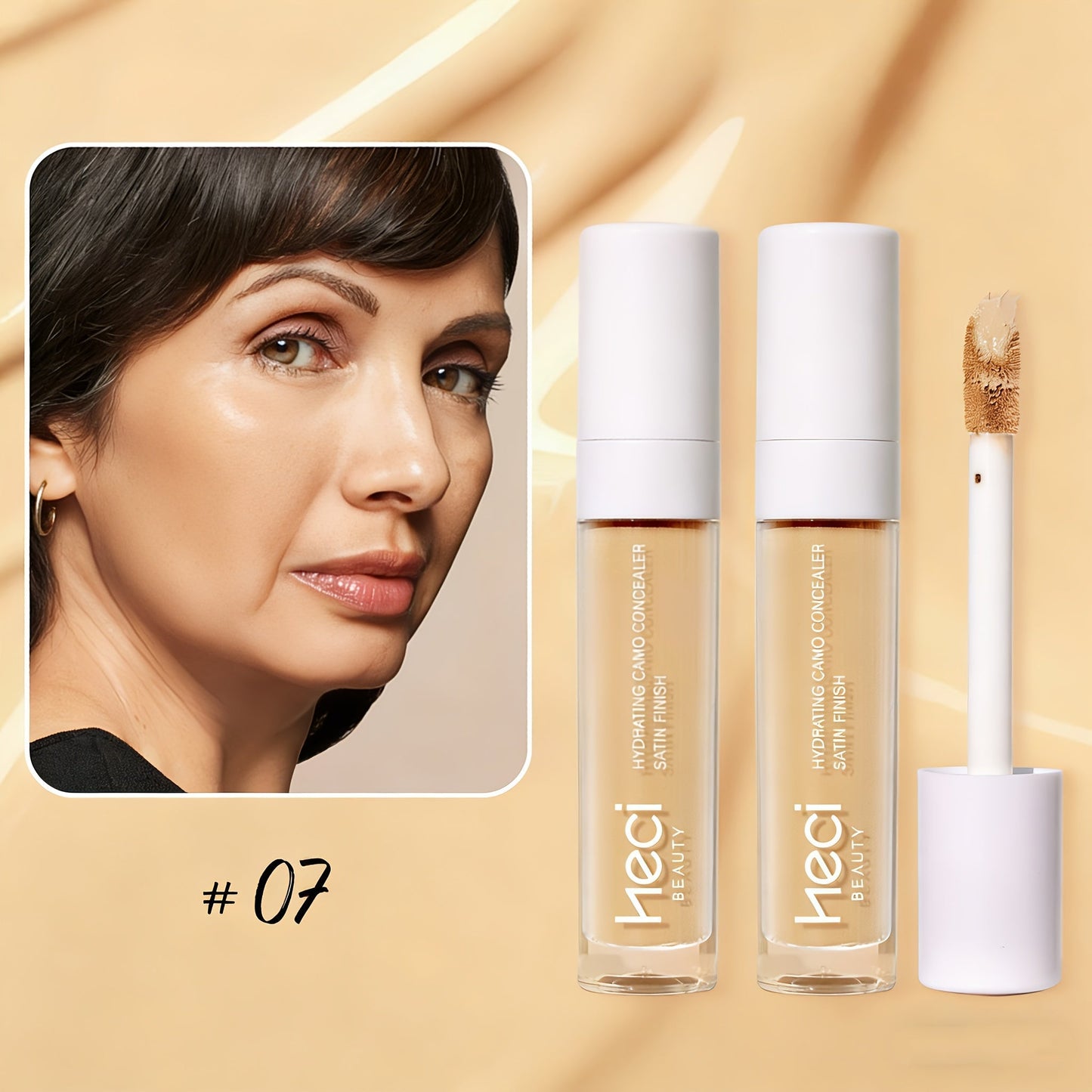 Liquid Concealer and Contour Stick Set 2 Pcs Buildable Coverage Pore Minimizing, for Makeup, Travel and Everyday Vanity Use