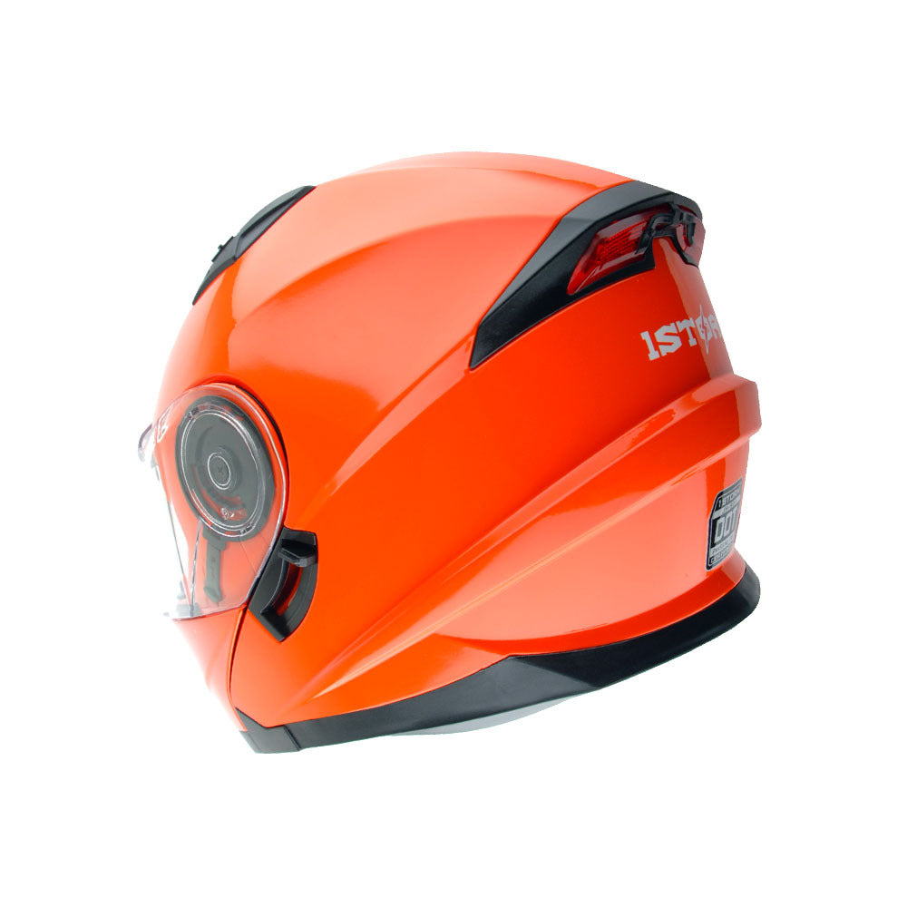 Motorcycle Helmet Modular Flip-Up Design with Dual Visors, Optional Three-Mode LED Tail Light and S-XL Sizes