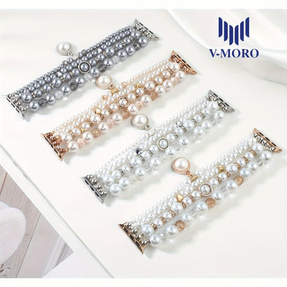 Pearl Watch Band for Apple Watch Series 11 10 9 8 7 6 5 4 3 2 1 SE Bling Jewelry Bracelet Strap for an Everyday Personal Care Routine