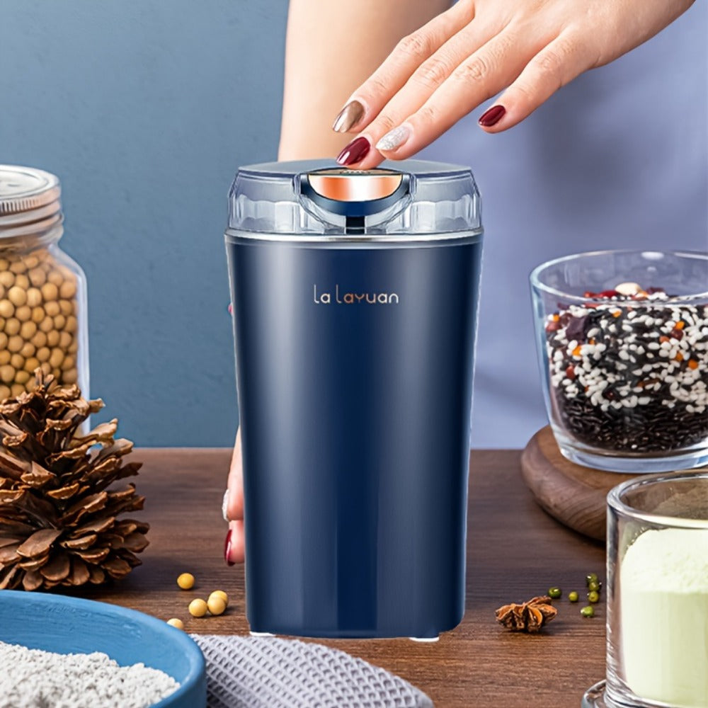 Electric Coffee Grinder 200W | Quiet Spice Grinder | 80g Large Capacity 12 Cups | 304 Stainless Steel Blade | One-Touch Operation | Grinds