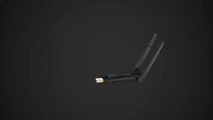 1800Mbps USB WiFi Adapter for PC Desktop Laptop with Dual 5dBi Antennas, 5GHz & 2.4GHz Dual Band Wireless Network Adapter