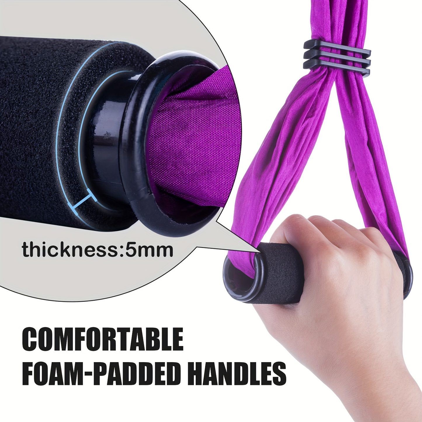 Aerial Yoga Swing Hammock – Nylon Fabric for Flying Poses, Inversions & Versatile Yoga Practice at Home or Gym