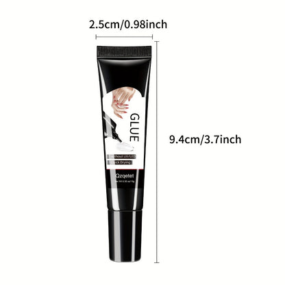 Semi-Solid Nail Glue Gel 3 Pack No UV Lamp Needed 10g Each – Extra Strong Anti-Drip Press On Nail Adhesive Quick Dry Long Lasting Waterproof