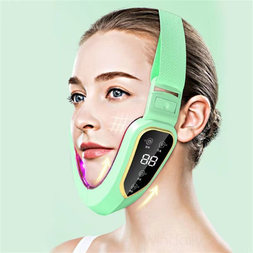V-Face Slimming Massager 6-Speed USB Rechargeable Electric Jawline Chin Sculpting Device for Makeup, Travel and Everyday Vanity Use